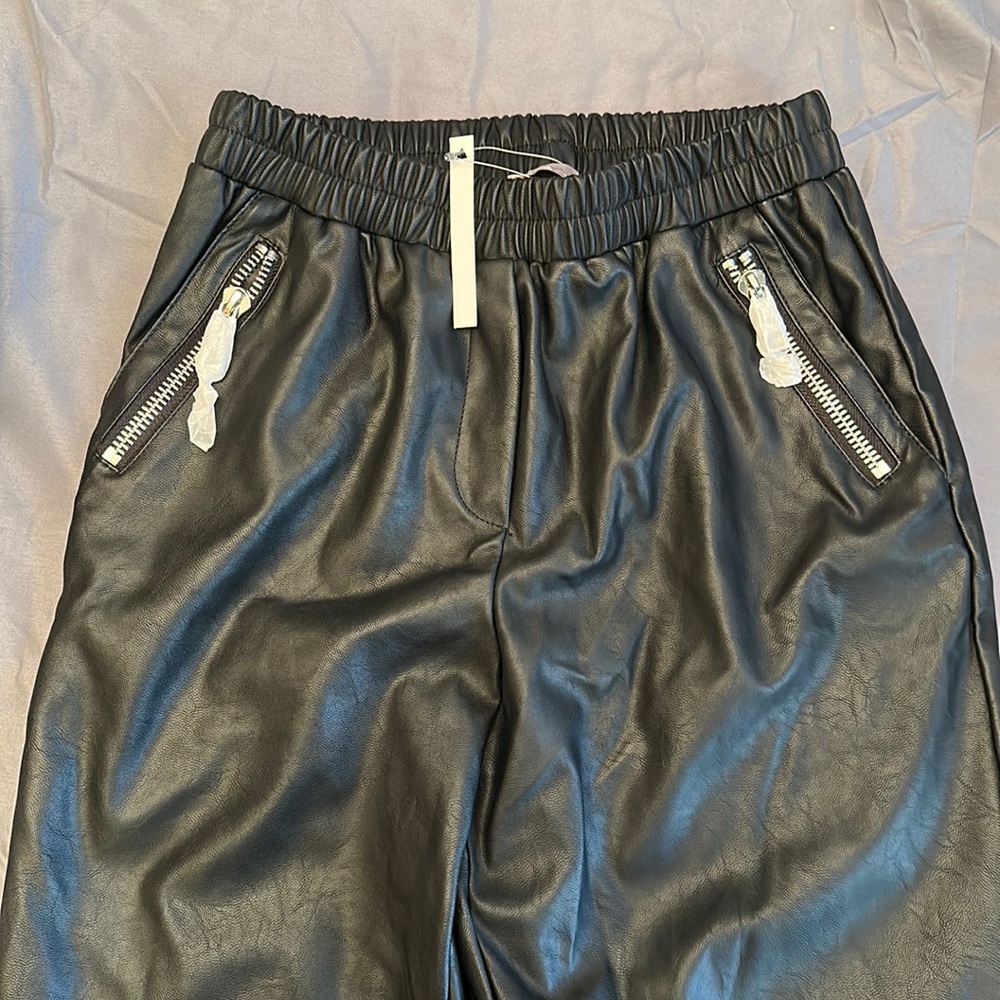 NWT asos pleather joggers